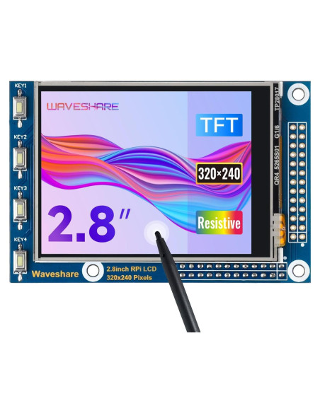 Pantalla TFT LCD táctil 2.8" Waveshare para Raspberry Pi