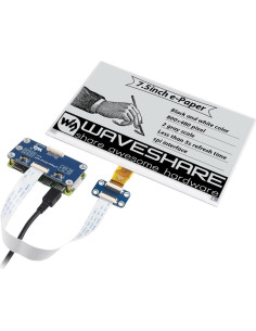 Pantalla e-Paper HAT 7.5" Waveshare 800x480 para Raspberry Pi 2