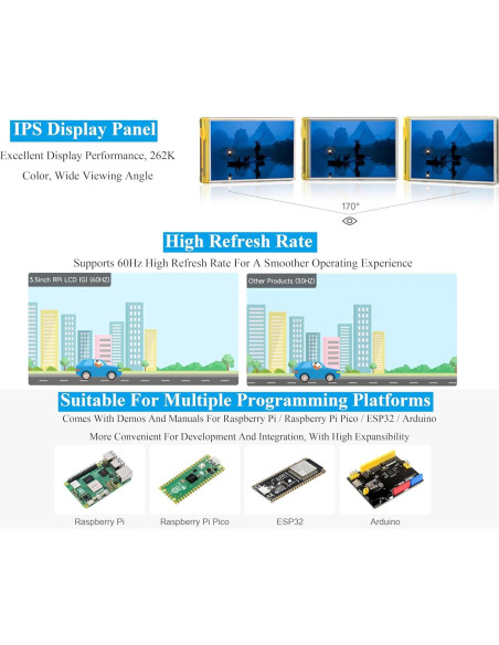 Pantalla Táctil Resistiva 3.5" UeeKKoo LCD IPS 320x480