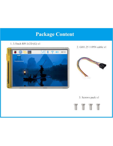 Pantalla Táctil Resistiva 3.5" UeeKKoo LCD IPS 320x480