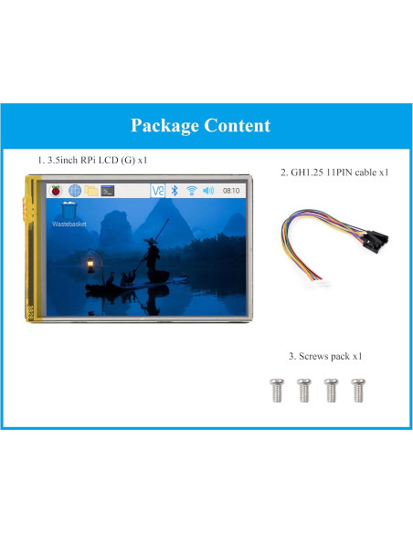 Pantalla Táctil Resistiva 3.5" UeeKKoo LCD IPS 320x480