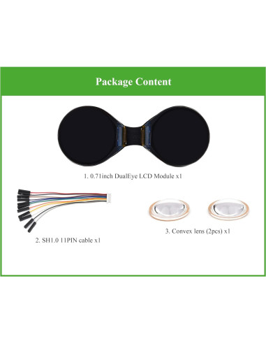 Módulo de Pantalla LCD Redonda Wonrabai 1.8 cm 160x160 IPS