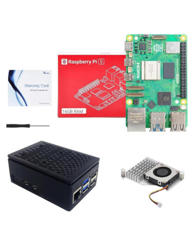 Kit Vemico Raspberry Pi 5 16GB con Enfriador y Caja ABS
