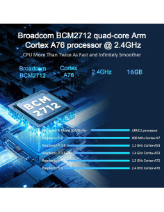 Kit Vemico Raspberry Pi 5 16GB con Enfriador y Caja ABS 2