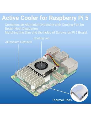 Kit Vemico Raspberry Pi 5 16GB con Enfriador y Caja ABS