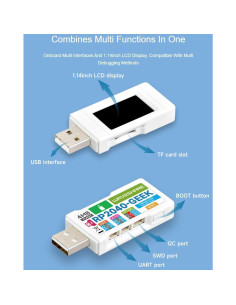 Placa de Desarrollo Waveshare RP2040-GEEK con Pantalla LCD 1.14" 2