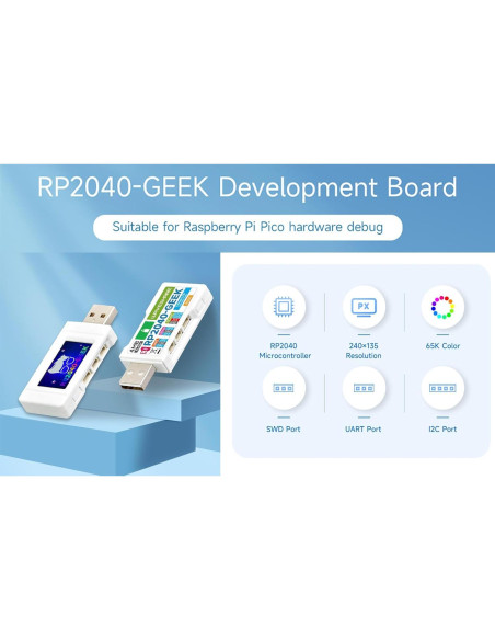 Placa de Desarrollo Waveshare RP2040-GEEK con Pantalla LCD 1.14" Placa de Desarrollo Waveshare RP2040-GEEK con Pantalla LCD 1.14"