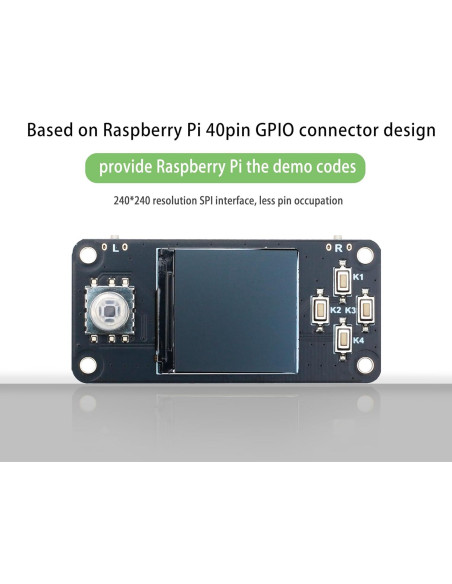 Pantalla LCD 1.3" xicolee ST7789 240x240 RGB para Raspberry Pi
