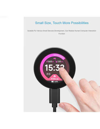 Placa MCU Waveshare RP2350 con LCD Táctil 1.28" 240x240 IPS