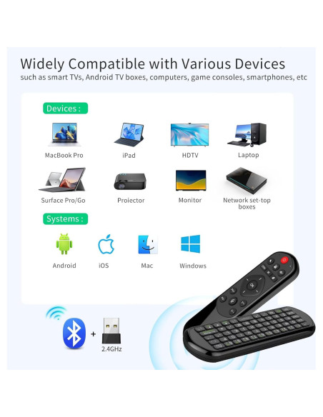 Control Remoto Universal iPazzPort Air Mouse QWERTY Bluetooth