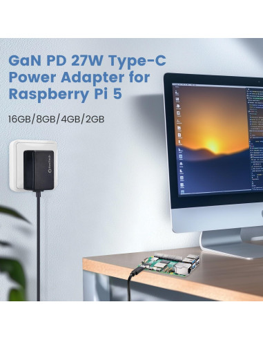 Kit Raspberry Pi 5 16GB RasTech con Enfriador y Fuente 27W