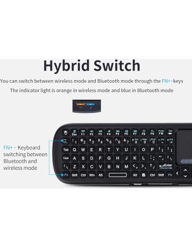 Teclado Inalámbrico Mini UNISEN KP-19SM Bluetooth y 2.4GHz