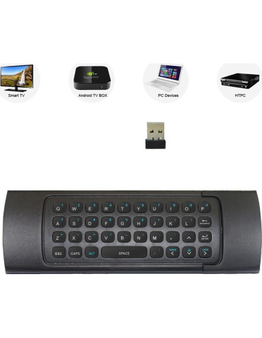 Teclado Inalámbrico Rii MX3 2.4G con Control Remoto IR