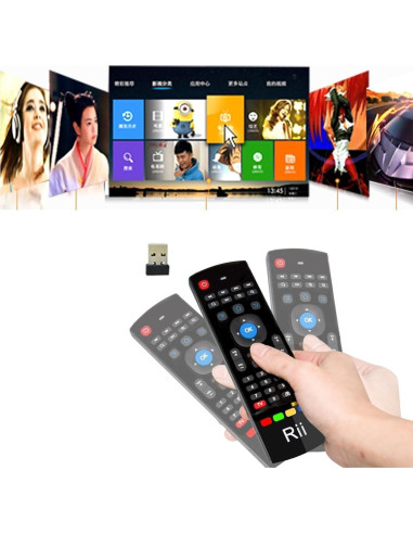 Teclado Inalámbrico Rii MX3 2.4G con Control Remoto IR