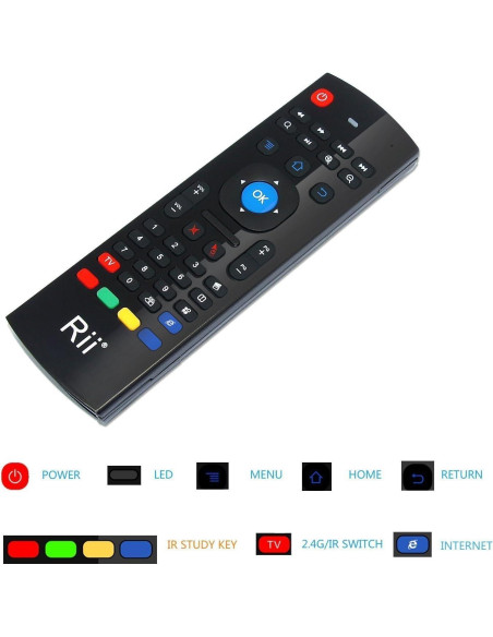 Teclado Inalámbrico Rii MX3 2.4G con Control Remoto IR Teclado Inalámbrico Rii MX3 2.4G con Control Remoto IR