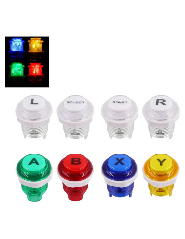 8 Botones LED Arcade SJ@JX Cherry MX Mezcla 5V para PC