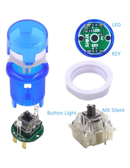 8 Botones LED Arcade SJ@JX Cherry MX Mezcla 5V para PC