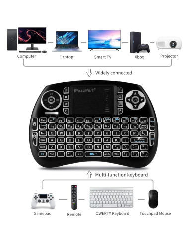 Teclado Mini Bluetooth UNISEN KP-21SM Retroiluminado