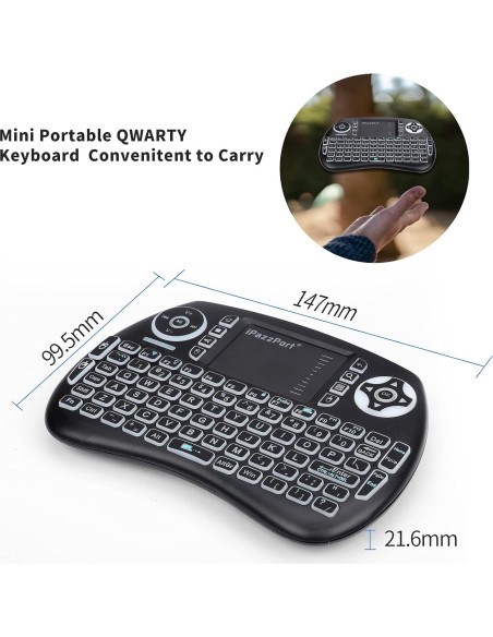 Teclado Mini Bluetooth UNISEN KP-21SM Retroiluminado