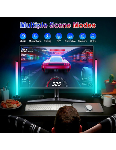 Barra de Luz LED ELOUYCKE 43.94 cm RGB con Control APP