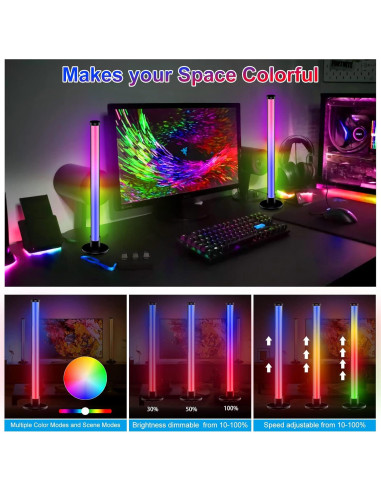 Barra de Luz LED ELOUYCKE 43.94 cm RGB con Control APP