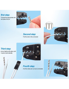 Kit de Crimpado Taiss SN-28B con 600 Conectores Dupont 2.54mm 2