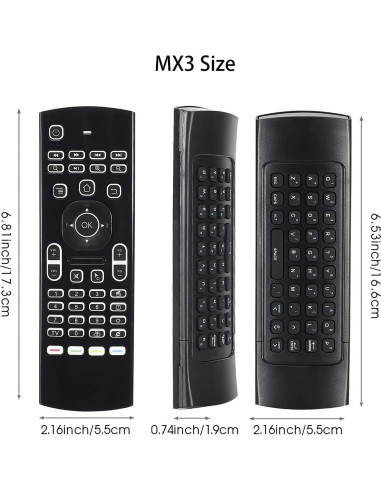 Air Mouse Inalámbrico CHUNGHOP 604213247124 Retroiluminado