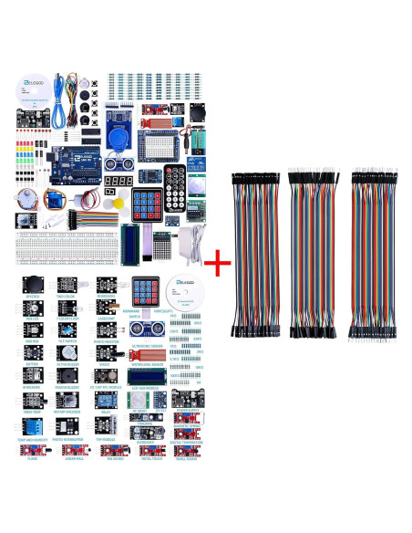 Kit de Inicio Electrónica Elegoo UNO R3 37 Módulos 120 Cables