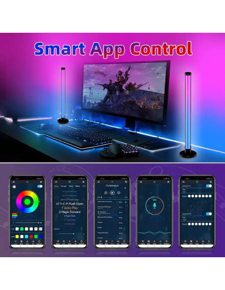 Barra de Luz LED ELOUYCKE 43.94 cm RGB con Control APP