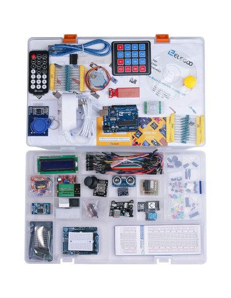 Kit de Inicio Electrónica Elegoo UNO R3 37 Módulos 120 Cables