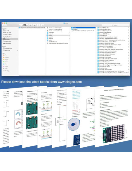 Kit de Inicio Electrónica Elegoo UNO R3 37 Módulos 120 Cables