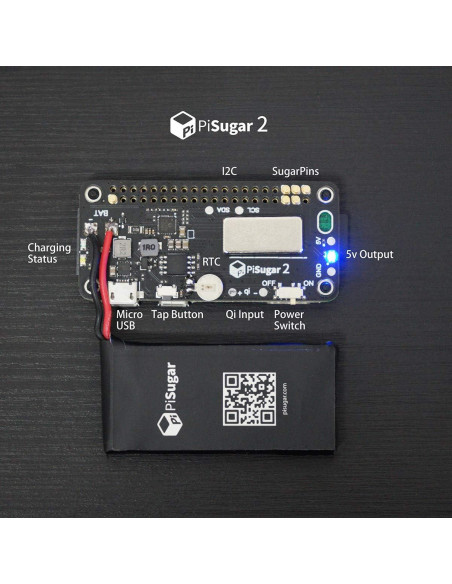 Módulo de Batería UPS PiSugar2 1200 mAh para Raspberry Pi Zero Módulo de Batería UPS PiSugar2 1200 mAh para Raspberry Pi Zero