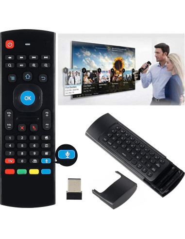 Control Remoto Inalámbrico HONONJO MX3 con Teclado y Voz