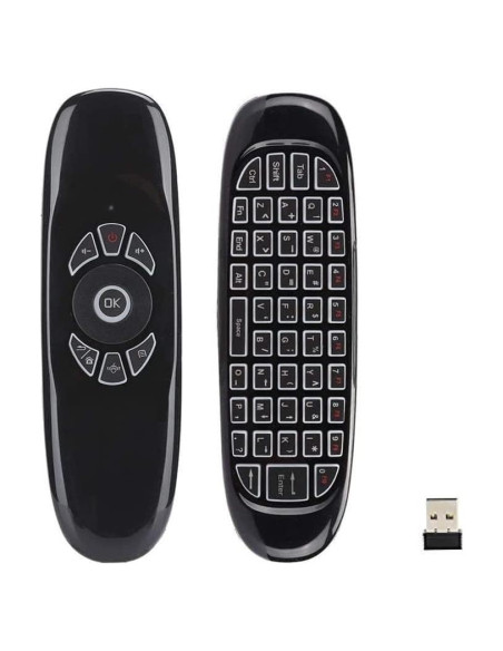 Control Remoto Inalámbrico BIFANS Air Mouse con Teclado RGB