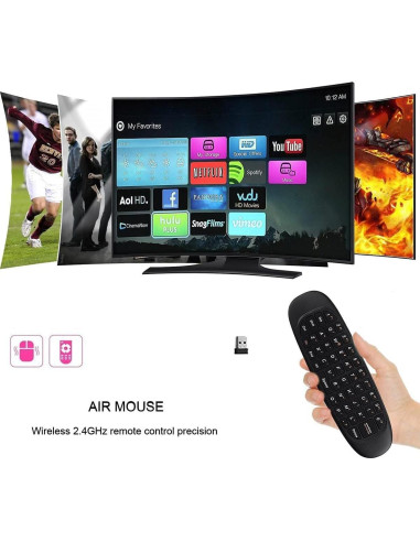 Control Remoto Inalámbrico BIFANS Air Mouse con Teclado RGB