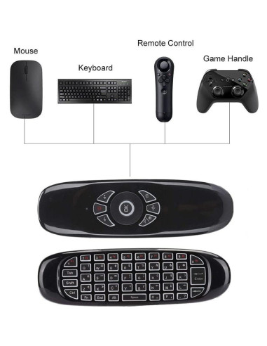 Control Remoto Inalámbrico BIFANS Air Mouse con Teclado RGB