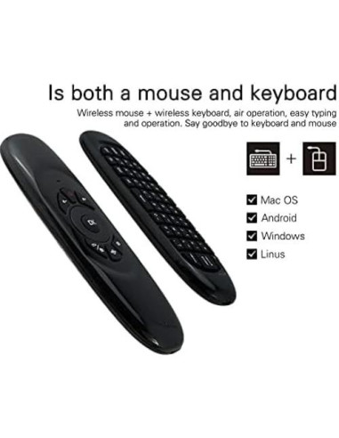 Control Remoto Inalámbrico BIFANS Air Mouse con Teclado RGB