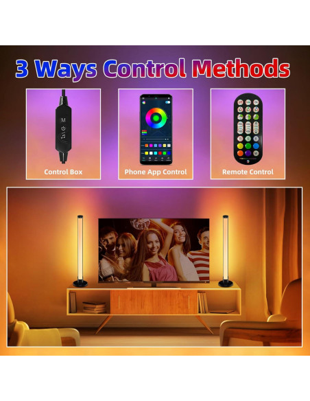 Barra de Luz LED ELOUYCKE 43.94 cm RGB con Control APP