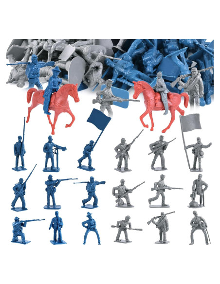 Juguetes de Soldados de Guerra Civil LOVESTOWN 82PCS