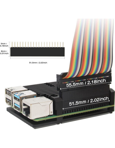 Caja de Aluminio Geekworm P122 para Raspberry Pi 4 Modelo B