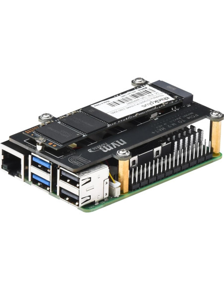 Caja de metal iUniker para Raspberry Pi 5 con placa NVMe