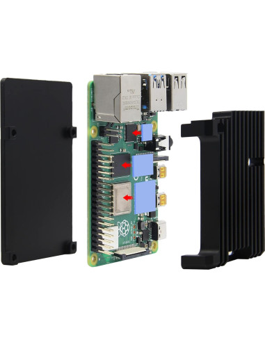 Caja de Aluminio Geekworm P122 para Raspberry Pi 4 Modelo B