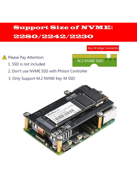 Caja de metal iUniker para Raspberry Pi 5 con placa NVMe