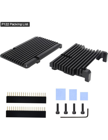 Caja de Aluminio Geekworm P122 para Raspberry Pi 4 Modelo B