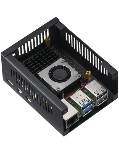 Caja de metal iUniker para Raspberry Pi 5 con placa NVMe