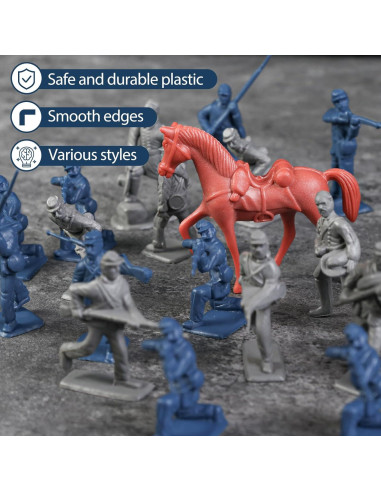 Juguetes de Soldados de Guerra Civil LOVESTOWN 82PCS