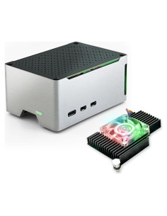 Caja Raspberry Pi 5 ElectroCookie Aluminio con Ventilador RGB