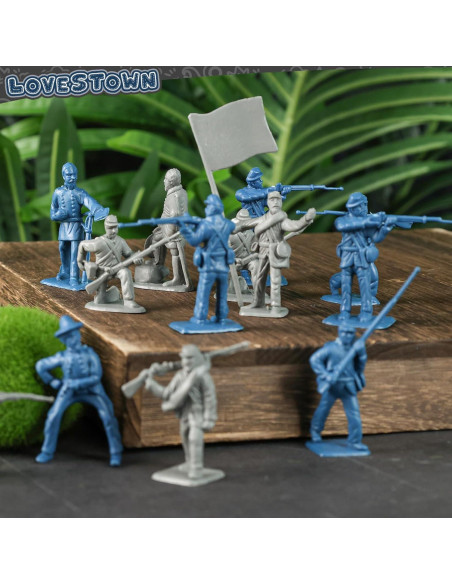 Juguetes de Soldados de Guerra Civil LOVESTOWN 82PCS