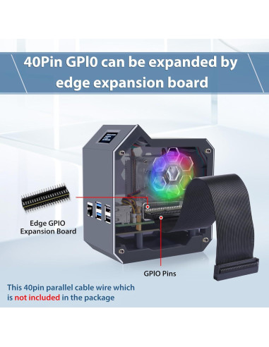 Kit NAS MiniTower NVMe GeeekPi N07 para Raspberry Pi 5