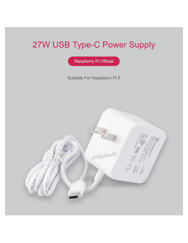 Fuente de Alimentación 27W USB Tipo-C Oficial Raspberry Pi 5